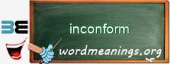 WordMeaning blackboard for inconform